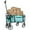 Green, variant on Collapsible Foldable Wagon Cart with Strapping, Utility Beach Wagon Cart Wagon Grocery Cart for Camping Shopping