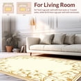 thumbnail image 2 of ODIKA 2'x3' Machine Washable Non-Slip Area Rug, Classic Ornamental Scroll With Delicate Vine And Leaf Accents High Traffic Rug, Beige, 134671, 2 of 7
