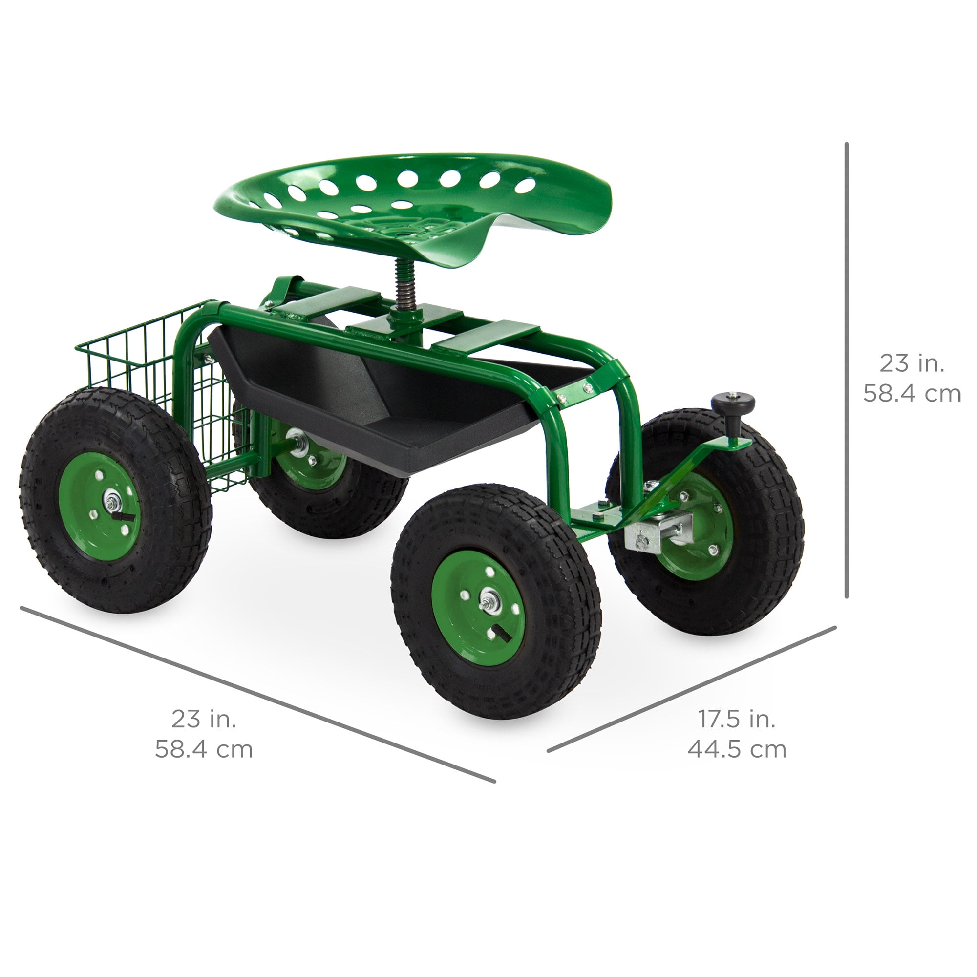 Best Choice S Mobile Rolling Garden Work Seat W Tool Tray Best Choice S Mobile Rolling Garden Work Seat W Tool Tray And Basket Green Com