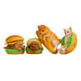 thumbnail image 3 of 4 piezas figuras de perro hamburguesa Baoblaze Estatuilla de cachorro decoración de escritorio, 3 of 8