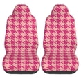 thumbnail image 2 of ZNDUO Pink Houndstooth Pattern Car Seat Covers, Breathable Polyester Universal Seat Covers for Cars, 2PCS Car Seat Covers Front Seats Only, 2 of 8