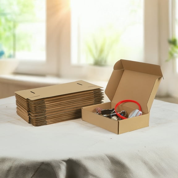 50 Pack 9x6x2 Shipping Box Recyclable Mailers, Corrugated Cardboard Small Gift Business Boxes, Brown