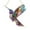 B, variant on Sky Stained Art Hummingbird Suncatcher - 2D Double Winged Christmas Ornament, Bird Design for Window & Indoor Hanging