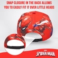 thumbnail image 4 of Gorra de béisbol Marvel Spiderman para niños, sombrero y gorra ajustada para niños, gorra de béisbol Spiderman de ala plana en diseño rojo, 4 of 5