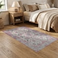 thumbnail image 2 of ODIKA Vintage Floral Boho Patchwork With Distressed Blossom Tile Accents Easy Care Kids Safe for Small Living Room, Playroom, Bedroom, 2 of 7