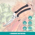 thumbnail image 3 of KUNIFU Poultry Shears, Multi-Function Kitchen Scissors, Spring Loaded Heavy Duty Sharp, Dishwasher Safe Stainless Steel, 3 of 6