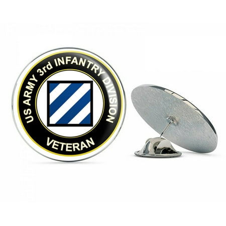 Army Lapel Pin U.S. Army Veteran 3rd Infantry Division Metal 0.75