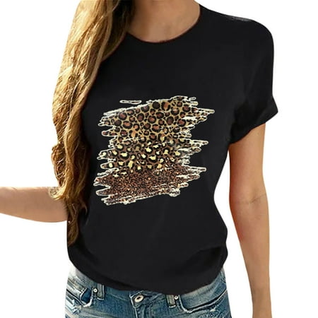 

Qufokar Underscrubs Longsleeve Women Cotton Active Tops Women Retro Shirt Womens Blouse Print Casual Short Loose Sleeve Top Neck Floral Summer Tee Womens Tee Shirts
