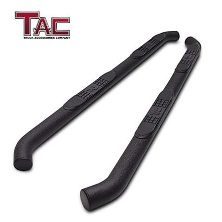 TAC Side Steps Running Boards Fit 2005-2019 Toyota Tacoma Double Cab Truck Pickup 3” Texture Black Side Bars Nerf Bars Off Road