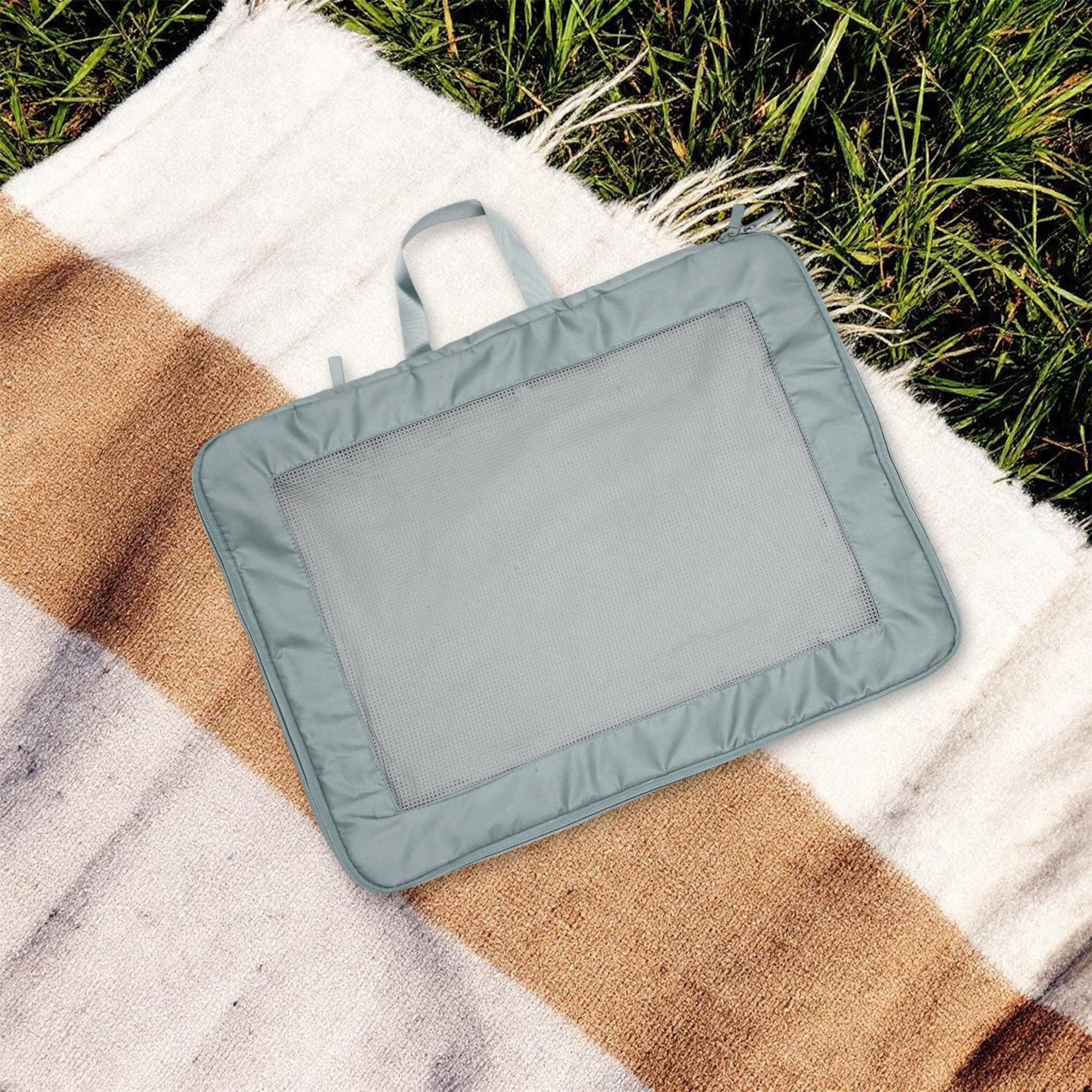 Unique Bargains Durable Packing Cube 1 Piece Travel Organizer Gray 13.39"x4.72"x10.63"