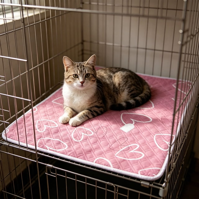 Washable Pet Cage Mat for Small Animals and Cats Dogs – Soft Polyester Bedding Liner, Reusable Pad for Hamsters Rabbits Guinea Pigs and Reptile Cages, Crates and Carriers