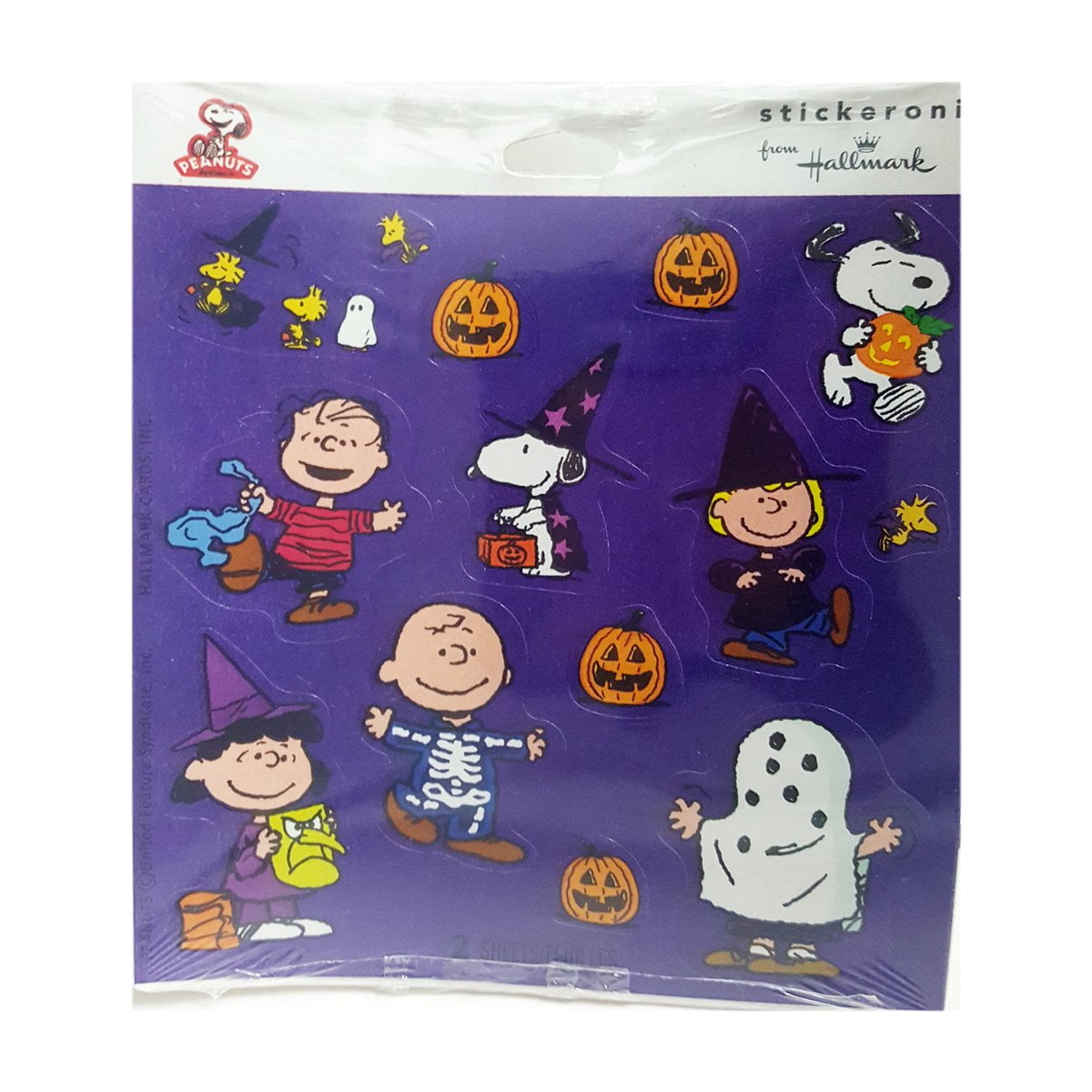 HSS5086 Hallmark Stickeroni Peanuts Gang & Snoopy Halloween Stickers (2