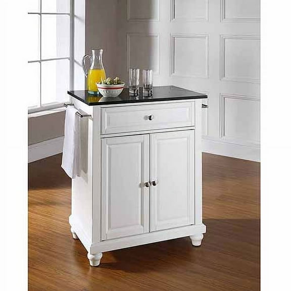 Crosley Furniture Cambridge Solid Black Granite Top Portable Kitchen Island