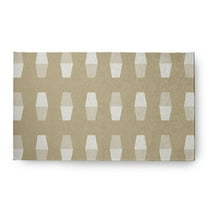 Simply Daisy 18 x 30 Bowling Pins Nautical Chenille Rug, Taupe