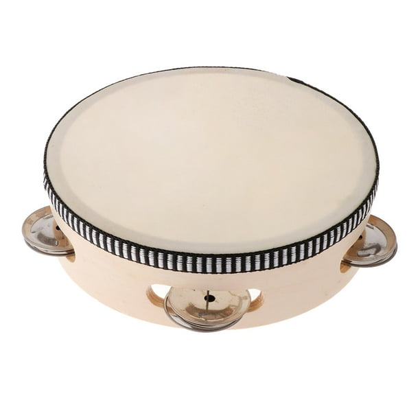 Pandereta tambor de mano regalo duradero instrumento Musical juguetes musicales percusión de campana de Metal para niños niñas
