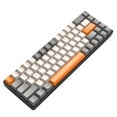 thumbnail image 5 of ZIYOULANG Type C Wireless Mechanical Keyboard with Dual Mode 2-in-1 Receiver, Light Yellow-Red, 5 of 10