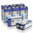 thumbnail image 3 of EBL 2Packs 9 volt 280mAh Ni-MH Rechargeable Battery with Charger, 3 of 18