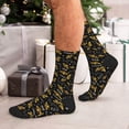 thumbnail image 7 of Pofeuu Hohey Bee Golden Embroidery Print Crew Socks, Adult Running Hiking Socks for Youth and Adult, 7 of 7