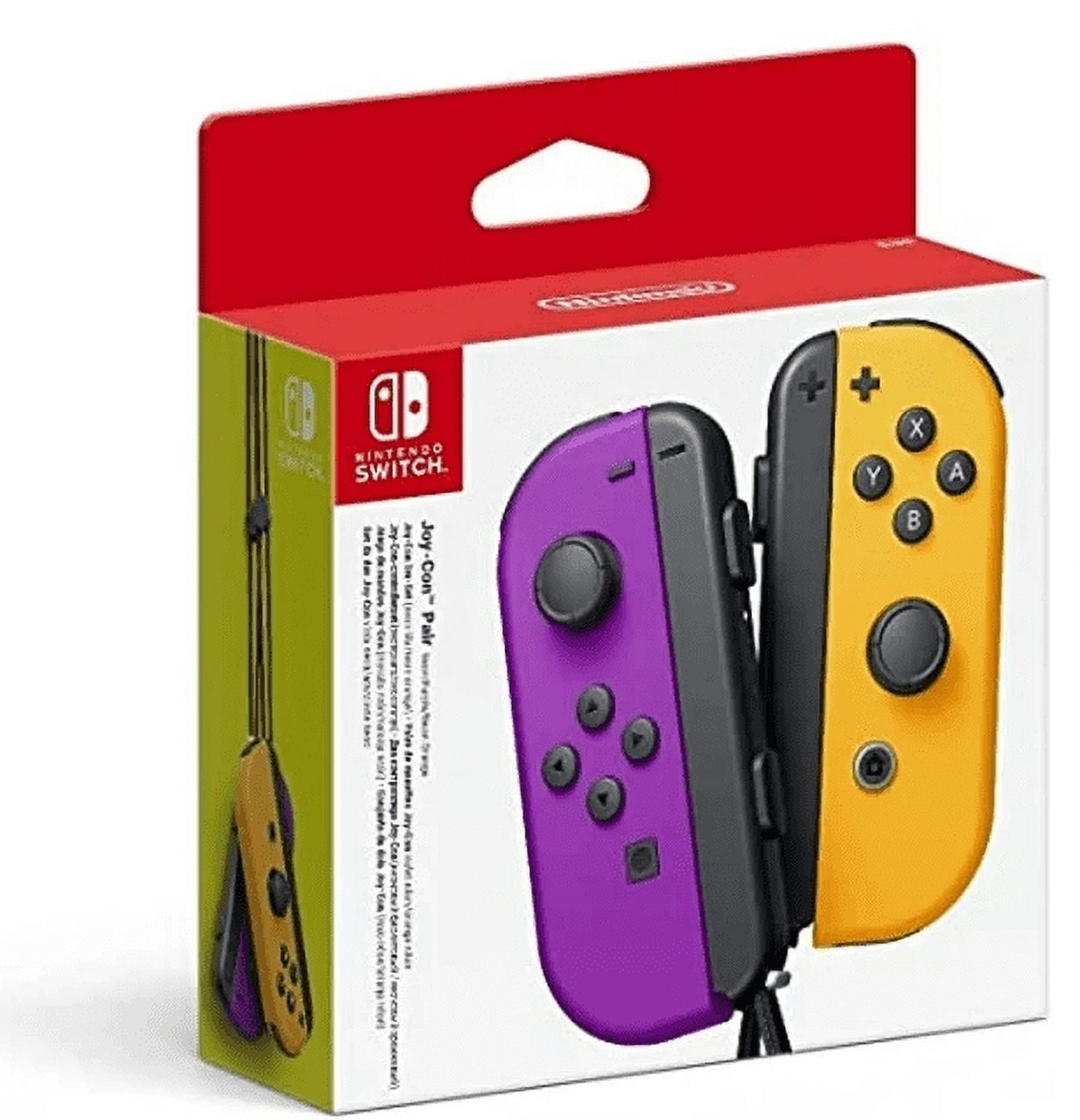 Nintendo Switch Joy-Con Pair, Neon Purple and Neon Orange, Gaming