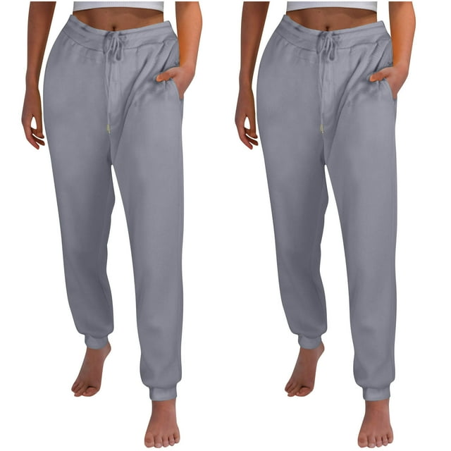 FAIWAD Womens Cinch Bottom Sweatpants 2PC High Waisted Drawstring Fleece Baggy Jogger Workout Trousers
