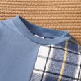 thumbnail image 4 of Boys and Toddlers' Sweatsuit Set Plaid Patchwork Sweatshirt Pullover Top+Solid Joggers Sweatpants Baby Clothing Set, 4 of 9