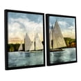 thumbnail image 2 of ArtWall Kevin Calkins "Yachting in Autumn" 2-Piece Floater Framed Canvas Set, 2 of 2