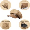 thumbnail image 2 of Newsboy Hats and Caps Women's Octagonal Hat Beret Women Trendy Cute Dress Hats Fall Ladies Coraline Hat Fashion, 2 of 7