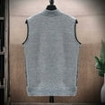thumbnail image 4 of FINALGANG Men's Knit Sweater Vest Warm Diamond Pattern Relaxed Fit Textured Coat Sleeveless Full Zipper Cardigan For Cold Weather Fashionable Knitwear, 4 of 4