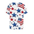 thumbnail image 5 of breaise 4th of July Shirts for Women Summer Patriotic USA Flag Graphic Tshirts Elegant Short Sleeve Tees Comfortable V Neck Buttons Blouses Tops Plus Size Blouses for Women, 5 of 5