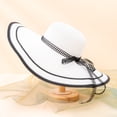 thumbnail image 2 of FUZHIQ Women's Oversized Wide Brim Solid Color Floppy Sun Hat, Foldable UV Protection Beach Hat, Lightweight Packable Summer Hat for Vacation Pool Travel Outdoor,One Size, 2 of 6