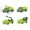 Green, variant on 4-Piece Dinosaur Inertia Vehicle Set with Transportation Function - Push and Go Engineering Cars with Dinosaur Theme, Educational Toy Collection for Ages 3-6 Years