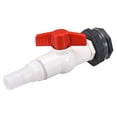 thumbnail image 3 of Kit de conector de válvula de bola de PVC Uxcell, grifo de jardín G1, con adaptador de ajuste de fondo, gris, blanco y rojo para tanque de agua, 3 of 5