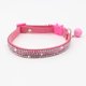 thumbnail image 1 of Collar básico ajustable con cierre de seguridad y diamantes brillantes para gatos, con cascabel, para gatitos, niñas y niños; collar para perros pequeños y medianos; hebilla de seguridad; collar para, 1 of 5