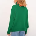 thumbnail image 4 of Pull pour Femmes Couleur Unie Pulls pour Femmes Mode Col Haut Pull Tricoté Grand Col Rond Haut Tricoté, 4 of 5