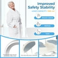 thumbnail image 5 of Haosegd 400 LBS Heavy Duty Blue Swivel Shower Chair, Senior Bathing Chair with Arms/Back U-Shape Seat, Height Adjustable for Tub Elderly Disabled,Gray, 5 of 8