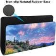thumbnail image 4 of Cactus Office/Gaming Mouse Pad 9.5"x7.9", Anti-Slip Mat for Desk, Sunset in a Mountain with Sun Beams Clouds Bushes and Colored Flowers Photo Print, 4 of 6