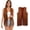 Brown, variant on Women's Faux Suede Fringe Vest: 60s 70s Hippie Costume, Western Cowgirl Tassel Waistcoat for Halloween, Rodeo & Country Concerts