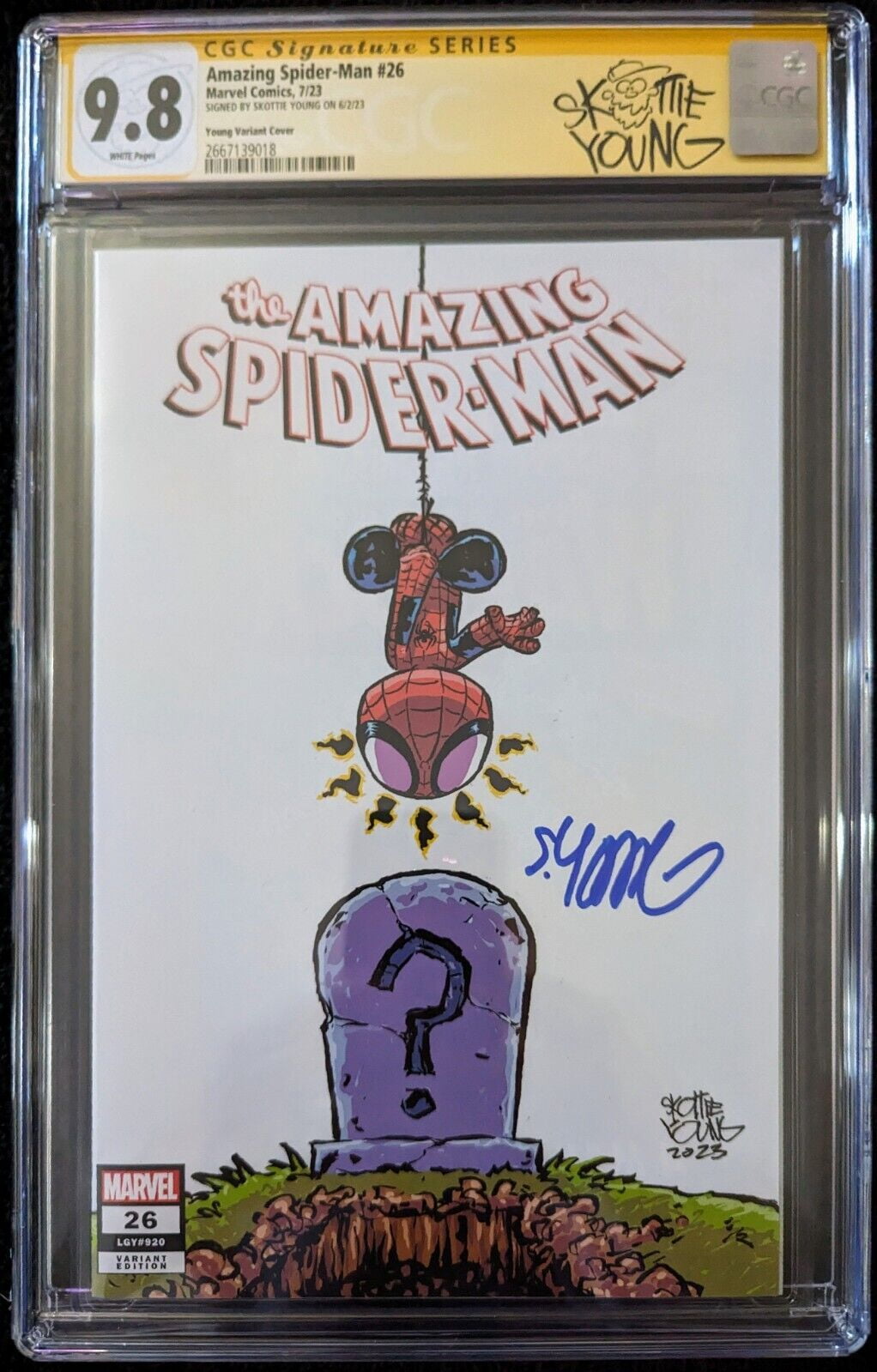 Amazing Spider-Man #26 Signed by Skottie Young. Limited Variant Cover Edition. CGC 9.8
