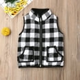 thumbnail image 2 of Bagilaanoe Toddler Baby Boy Girl Vest Jacket Plaid Sleeveless Zipper Up Shacket Coat with Pockets 1T 2T 3T 4T 5T 6T Kids Fall Casual Outwear, 2 of 6