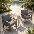 thumbnail image 4 of UDPATIO 3-Piece Metal Patio Rocking Chair Set, Heavy Duty 350 lbs Capacity Outdoor Bistro Furniture Set with 2 Rockers, Thick Cushions and Coffee Table for Porch, Rust-Resistant, Grey, 4 of 10