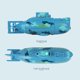 thumbnail image 3 of Mini RC Submarine 3CH telemando Juguete RTR con cable USB para niños , Azul Yotijar Submarino, 3 of 8