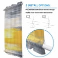 thumbnail image 3 of Yellow Gray Door Curtains for Door Window, French Sidelight Front Back Door Curtains With Tieback, Modern Abstract Oil Painted Art Kitchen Rod Pocket Drapes Panel, 25"x72", 3 of 5