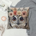 thumbnail image 2 of Shiartex Cute Bird Owl Wreath Decorative Throw Pillow Covers Rustic Farmhouse Adorable Animal with Roses Flower Garland Pattern Pillow Cushion Case Cover Home Sofa Decor Pillowcase, 2 of 5