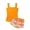 Orange, variant on Girls Tankini Set Hawaiian Print Swim Pants Conservative Separate Swimsuit for Kids Beach Sand Black 10 Years-11 Years