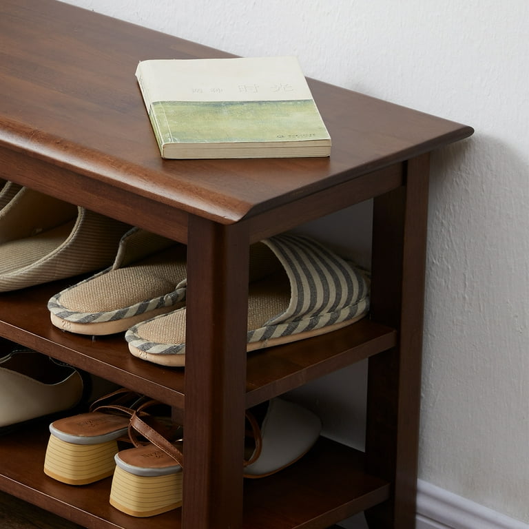 3-Tier Small Shoe Bench for Small Spaces, Metal Shoe Rack with Wood Bench,  Black Oak for Sale in Lakewood, CO - OfferUp