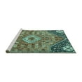thumbnail image 2 of Ahgly Company Machine Washable Indoor Rectangle Persian Turquoise Blue Traditional Area Rugs, 6' x 9', 2 of 4