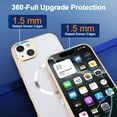 thumbnail image 4 of for iPhone 15 Plus Case Magnetic Ultra Slim Plating Design, TPU + PC Hybrid Shockproof Anti-Scratch Back Cover, Lightweight Drop Protective Phone Case Cover for iPhone 15 Plus, White, 4 of 7