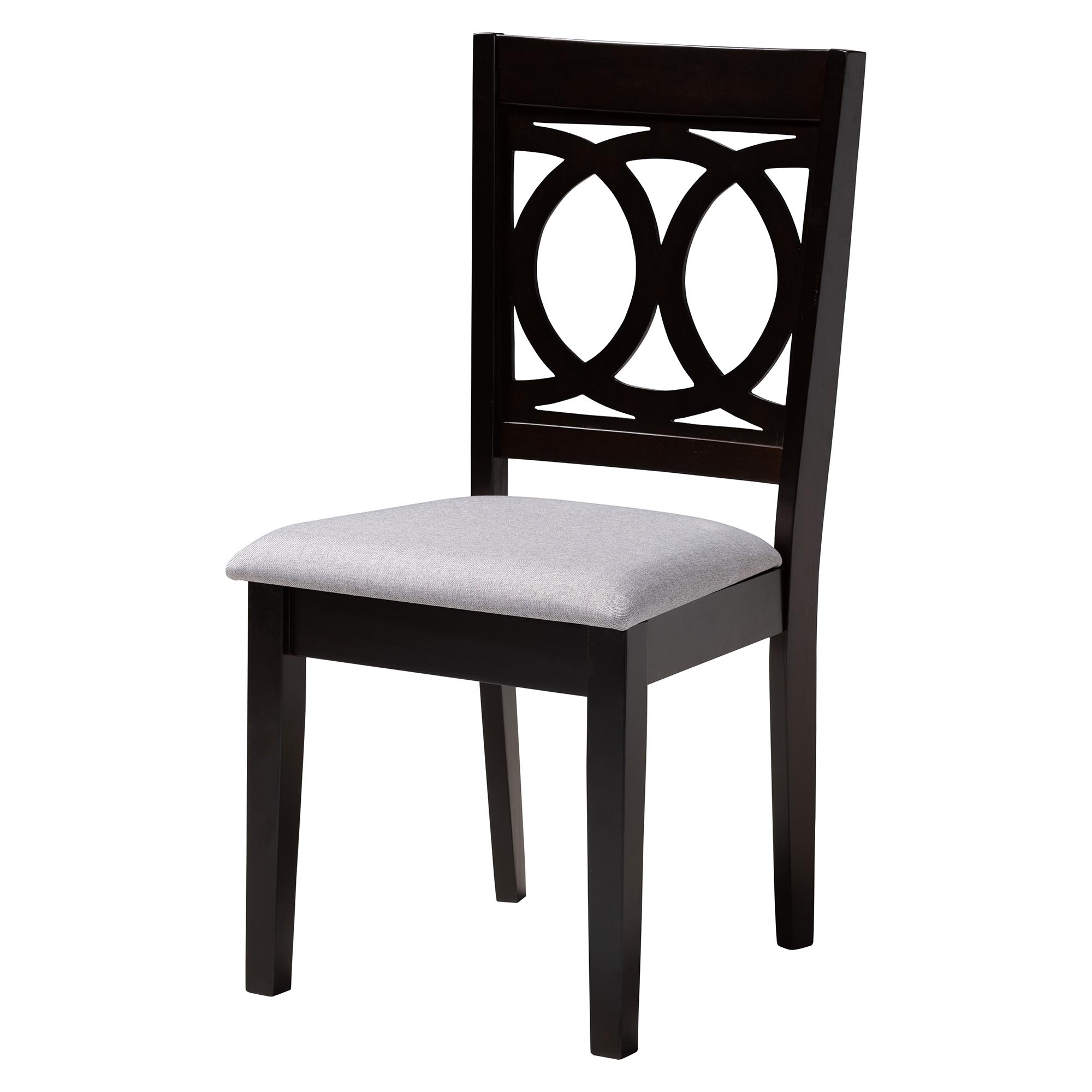 Baxton Studio Kara Modern Dining Set, 5-Piece, Espresso Brown