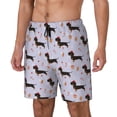 thumbnail image 2 of Uemuo Dachshund Dog Puppy Pattern Mens Swim Trunks Quick Dry Board Shorts with Mesh Lining, Stretch Beach Shorts Quick Dry No-Chafing Board Shorts-, 2 of 9