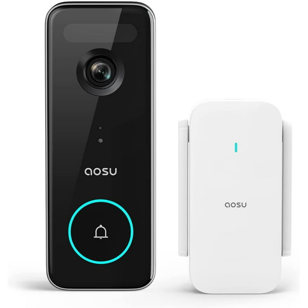 Doorbell Camera Wireless, aosu 5MP Ultra HD, No Monthly Fee, Triple